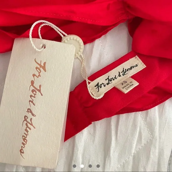 For Love and Lemons Gabriella Silk Dot Halter Top - Picture 5 of 5